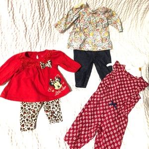 Bundle of baby girl NEWBORN outfits.